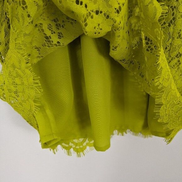 J. Crew Lace Chartreuse Halter Neck Blouse XXS - Picture 8 of 12